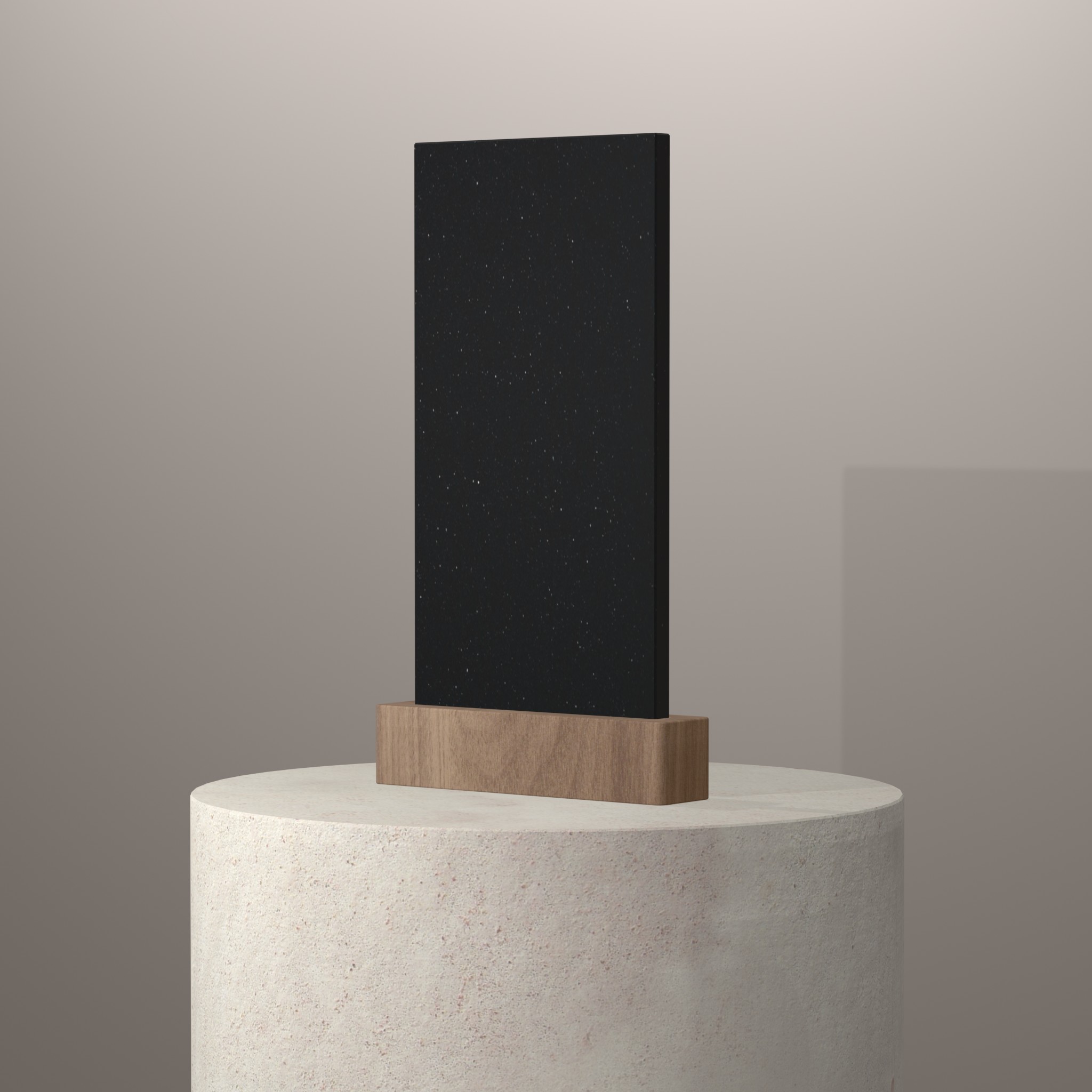 Rendu 3D du coloris Nocturno sur piédestal
