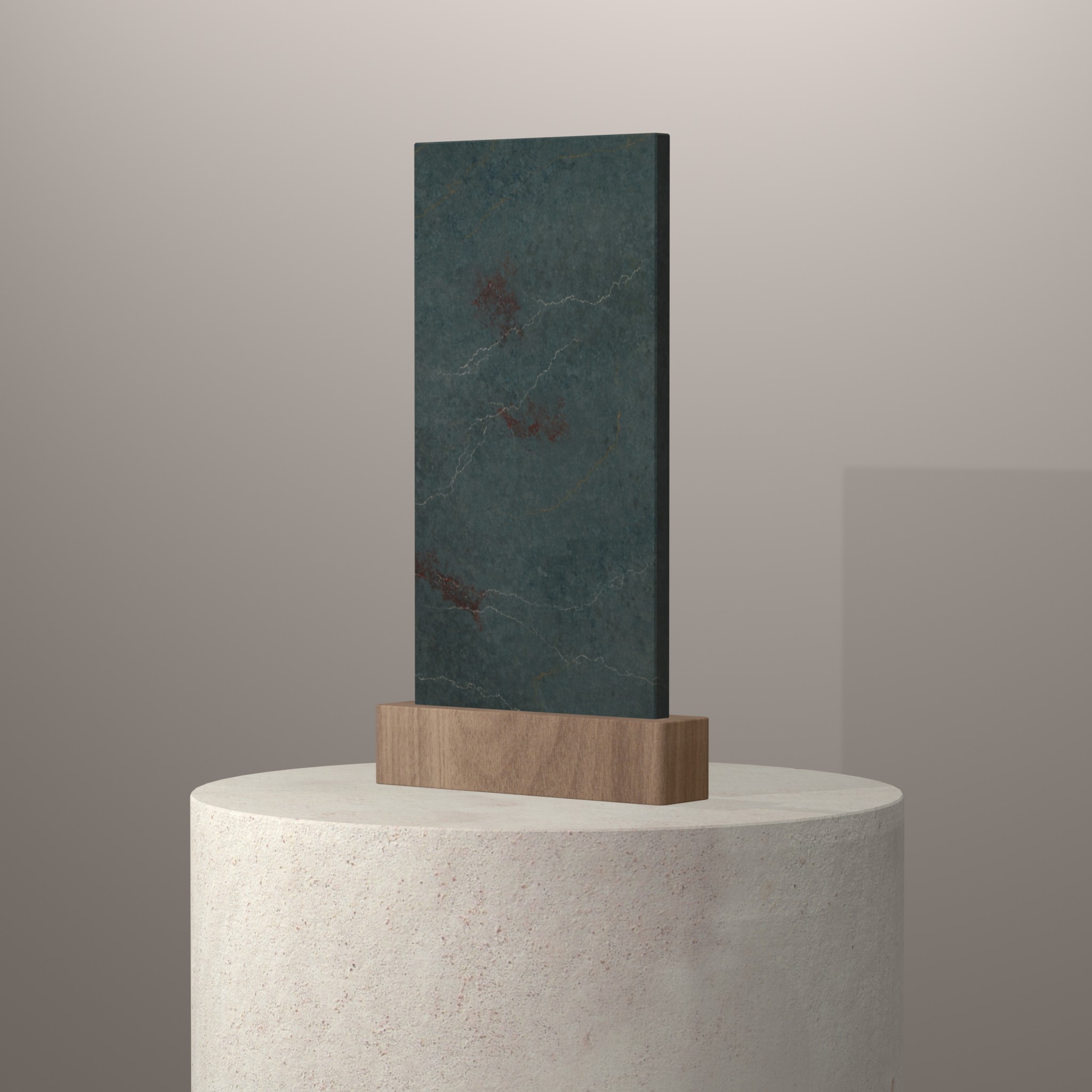 Rendu 3D du coloris Adora sur piédestal