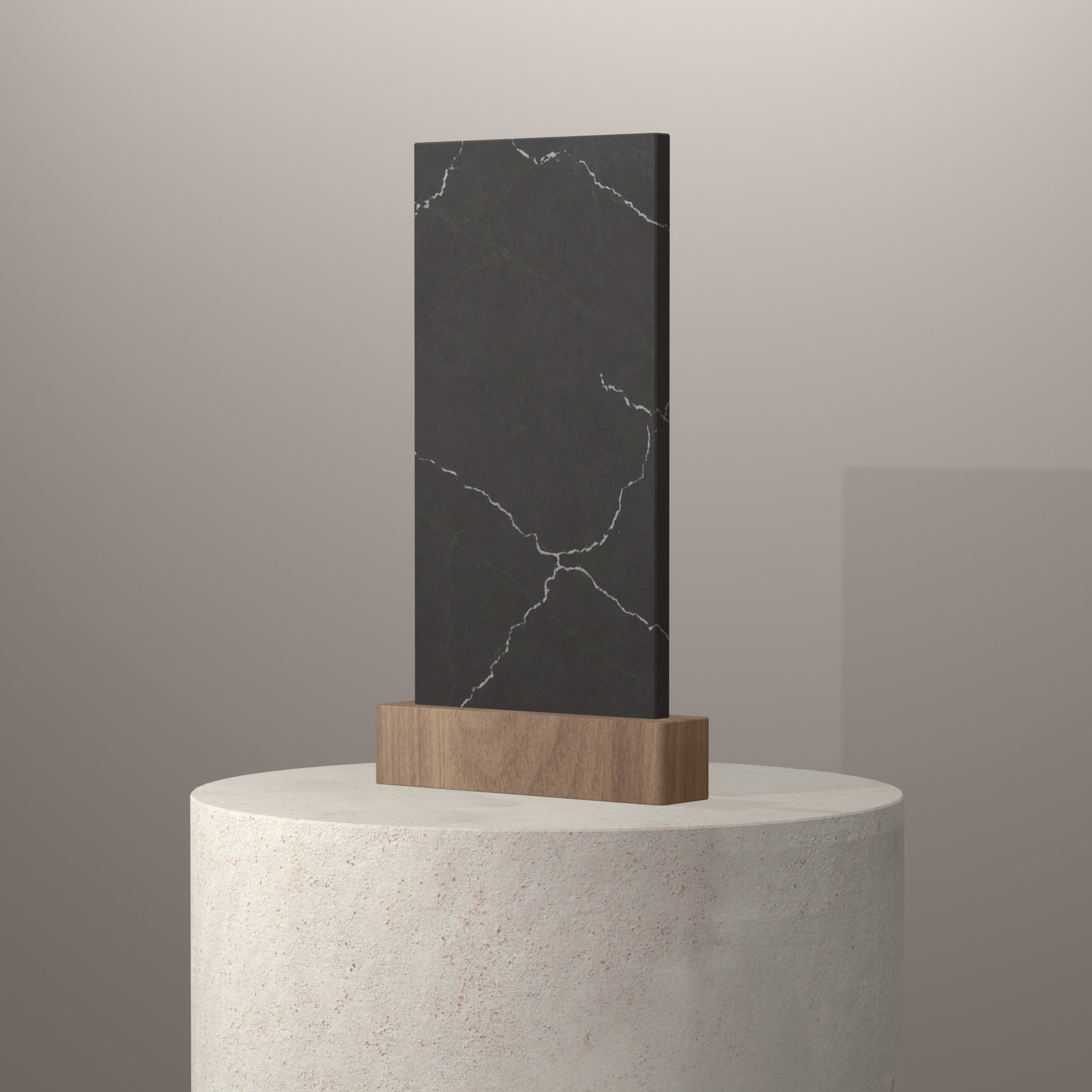 Rendu 3D du coloris Fiorella sur piédestal