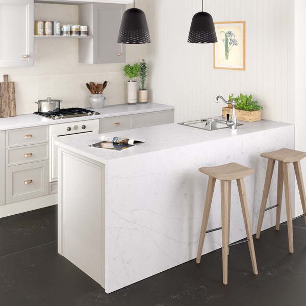 Réalisation n°1 du plan de travail Eternal Statuario