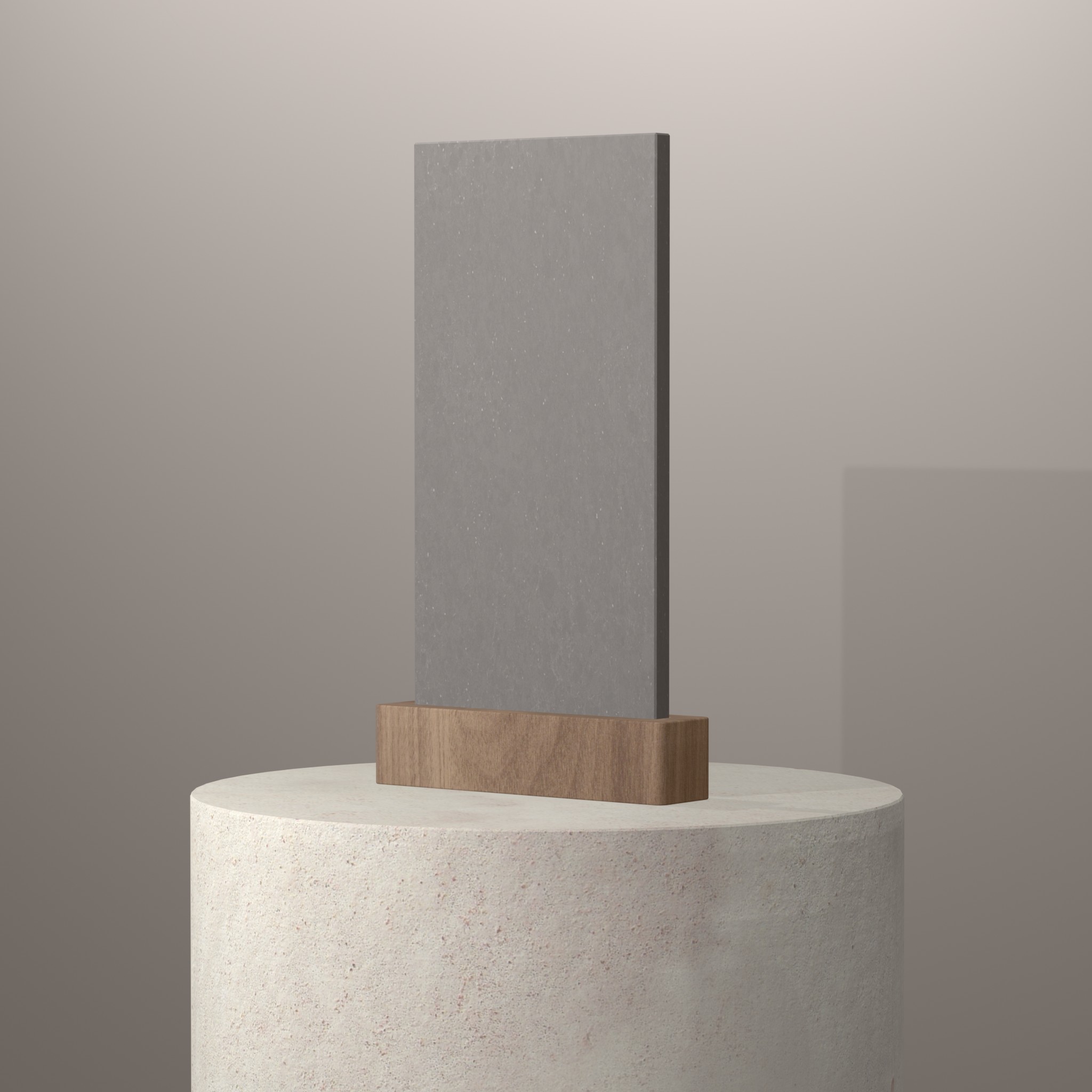 Rendu 3D du coloris FFROM 01 sur piédestal