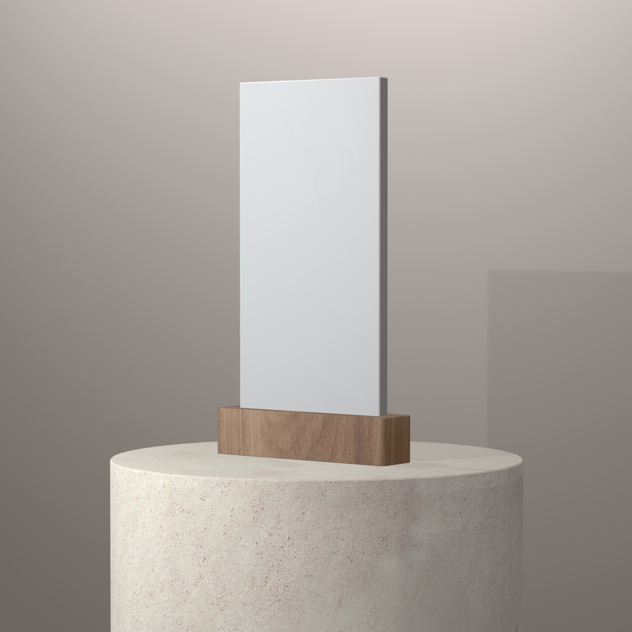 Rendu 3D du coloris Miami White 17 sur piédestal